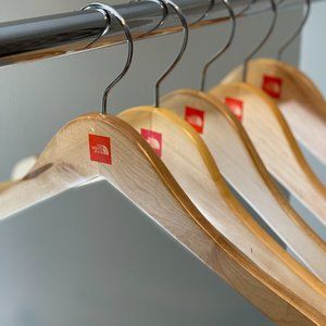 Five Wooden Coat Hangers - The North Face